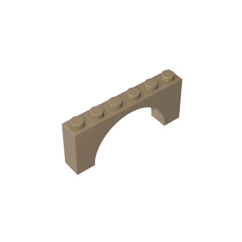 Gobricks,Brick Arch 1 x 6 x 2 - Thin Top without Reinforced Underside [New Version],15254,12939,3307