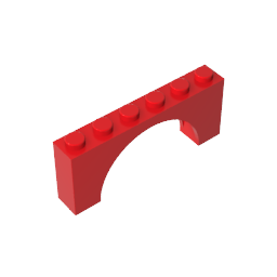 Brick Arch 1 x 6 x 2 - Thin Top without Reinforced Underside [New Version] ,15254