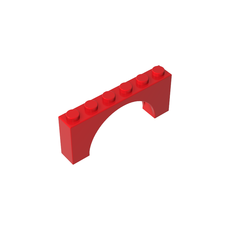 Gobricks,Brick Arch 1 x 6 x 2 - Thin Top without Reinforced Underside [New Version],15254,12939,3307