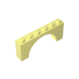 Brick Arch 1 x 6 x 2 - Thin Top without Reinforced Underside [New Version] ,15254