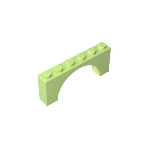 Gobricks,Brick Arch 1 x 6 x 2 - Thin Top without Reinforced Underside [New Version],15254,12939,3307