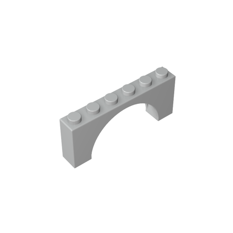 Gobricks,Brick Arch 1 x 6 x 2 - Thin Top without Reinforced Underside [New Version],15254,12939,3307