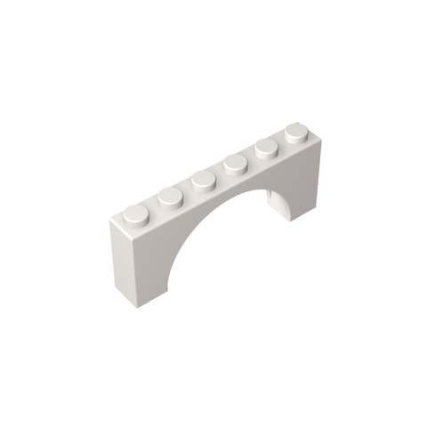 Gobricks,Brick Arch 1 x 6 x 2 - Thin Top without Reinforced Underside [New Version],15254,12939,3307