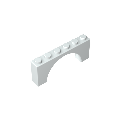 Gobricks,Brick Arch 1 x 6 x 2 - Thin Top without Reinforced Underside [New Version],15254,12939,3307