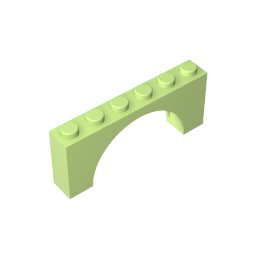 Brick Arch 1 x 6 x 2 - Thin Top without Reinforced Underside [New Version] ,15254