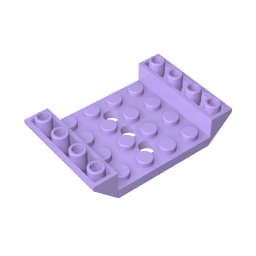 Slope Inverted 45° 6 x 4 Double with 4 x 4 Cutout and 3 Holes,60219