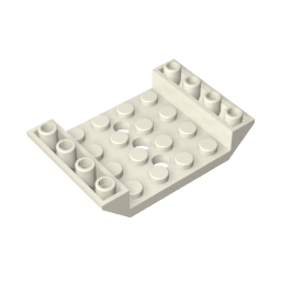 Slope Inverted 45° 6 x 4 Double with 4 x 4 Cutout and 3 Holes,60219