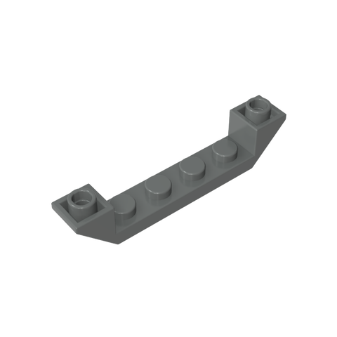 Gobricks,Slope Inverted 45° 6 x 1 Double with 1 x 4 Cutout,52501
