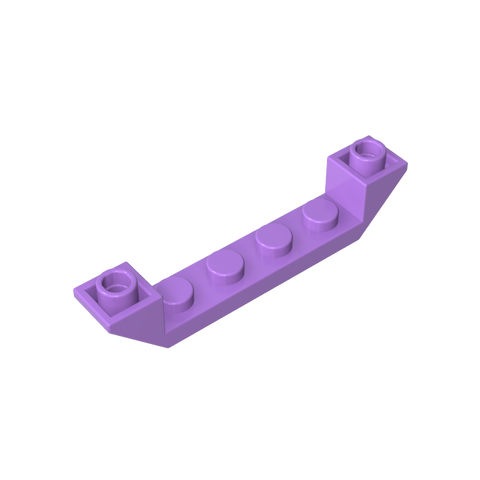 Gobricks,Slope Inverted 45° 6 x 1 Double with 1 x 4 Cutout,52501