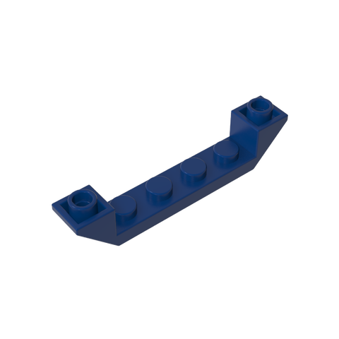 Gobricks,Slope Inverted 45° 6 x 1 Double with 1 x 4 Cutout,52501