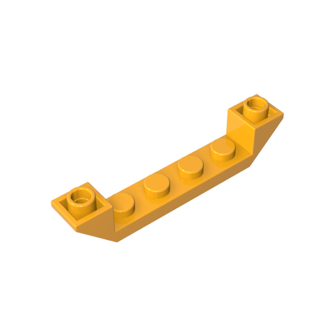Gobricks,Slope Inverted 45° 6 x 1 Double with 1 x 4 Cutout,52501