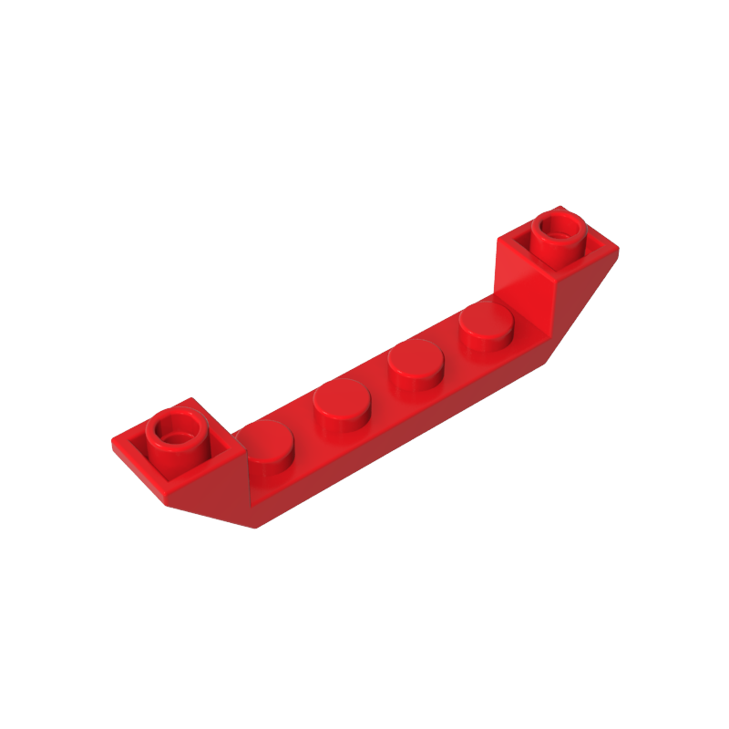 Gobricks,Slope Inverted 45° 6 x 1 Double with 1 x 4 Cutout,52501