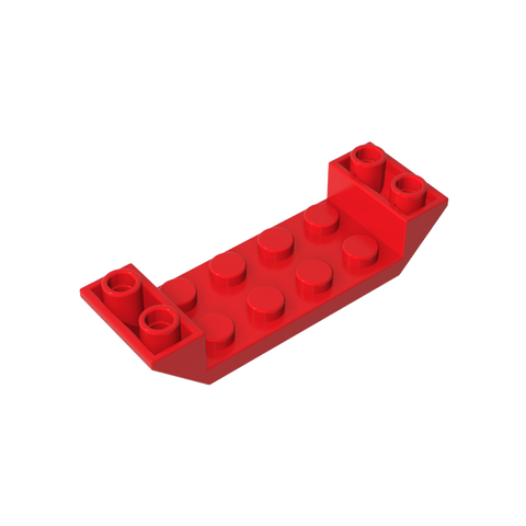 Gobricks,Slope Inverted 45° 6 x 2 Double with 2 x 4 Cutout,22889