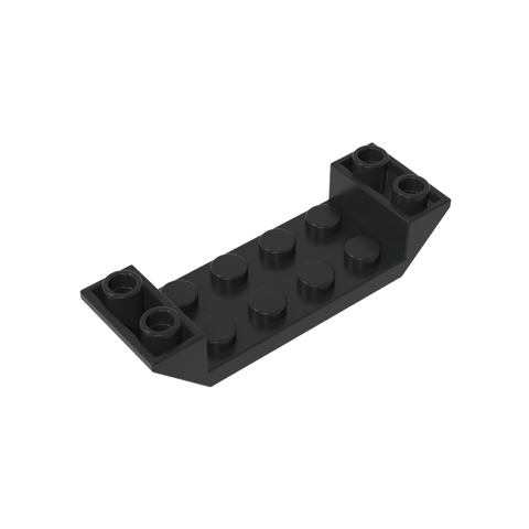 Gobricks,Slope Inverted 45° 6 x 2 Double with 2 x 4 Cutout,22889
