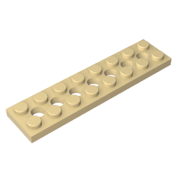 Technic Plate 2 x 8 [7 Holes],3738