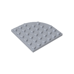 Gobricks,Plate Round Corner 6 x 6,6003