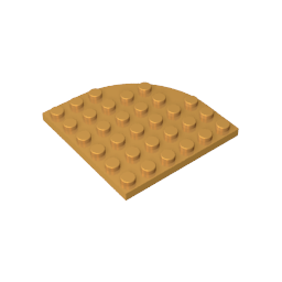 Gobricks,Plate Round Corner 6 x 6,6003