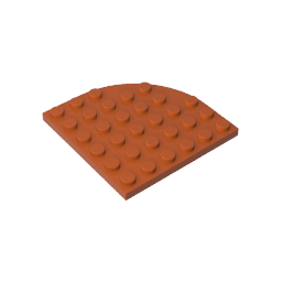 Gobricks,Plate Round Corner 6 x 6,6003