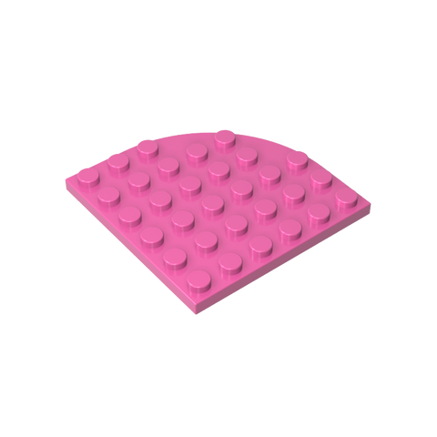 Gobricks,Plate Round Corner 6 x 6,6003
