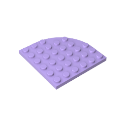 Gobricks,Plate Round Corner 6 x 6,6003