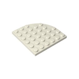 Gobricks,Plate Round Corner 6 x 6,6003