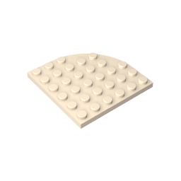 Gobricks,Plate Round Corner 6 x 6,6003