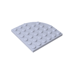 Gobricks,Plate Round Corner 6 x 6,6003