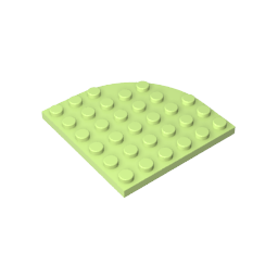 Gobricks,Plate Round Corner 6 x 6,6003