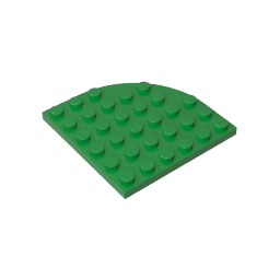 Gobricks,Plate Round Corner 6 x 6,6003