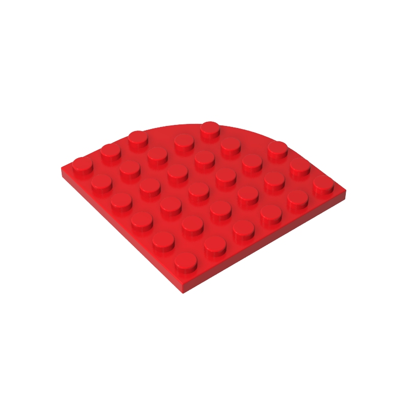 Gobricks,Plate Round Corner 6 x 6,6003