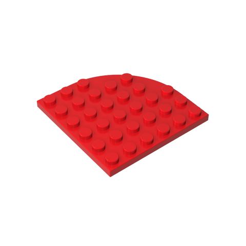 Gobricks,Plate Round Corner 6 x 6,6003