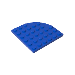 Gobricks,Plate Round Corner 6 x 6,6003