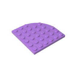 Gobricks,Plate Round Corner 6 x 6,6003