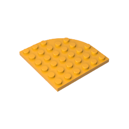 Gobricks,Plate Round Corner 6 x 6,6003