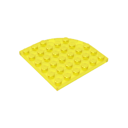 Gobricks,Plate Round Corner 6 x 6,6003