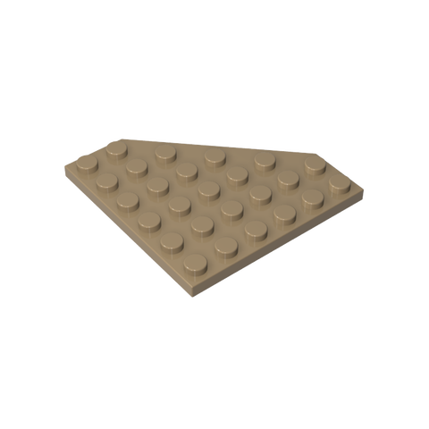 Gobricks,Wedge Plate 6 x 6 Cut Corner,6106