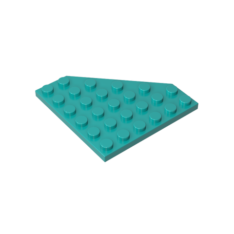 Gobricks,Wedge Plate 6 x 6 Cut Corner,6106