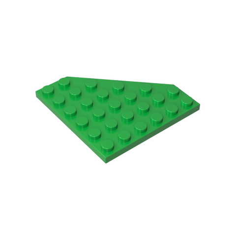 Gobricks,Wedge Plate 6 x 6 Cut Corner,6106