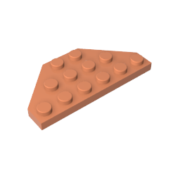 Gobricks,Wedge Plate 3 x 6 Cut Corners,2419,43127