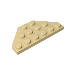 Gobricks,Wedge Plate 3 x 6 Cut Corners,2419,43127