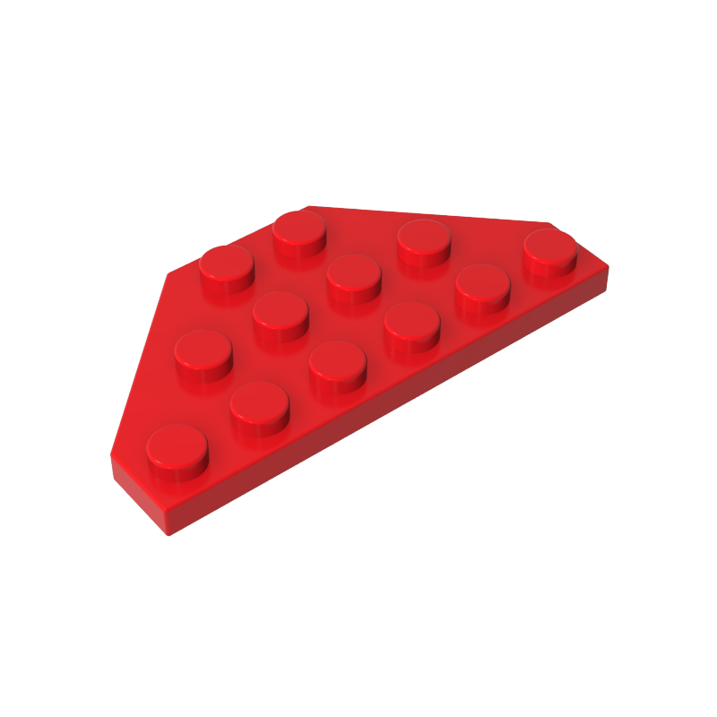 Gobricks,Wedge Plate 3 x 6 Cut Corners,2419,43127
