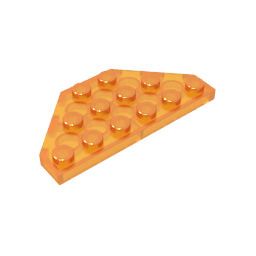 Gobricks,Wedge Plate 3 x 6 Cut Corners,2419,43127