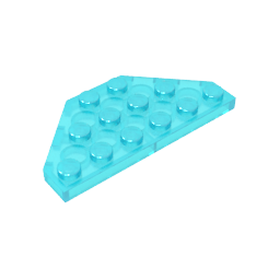 Gobricks,Wedge Plate 3 x 6 Cut Corners,2419,43127