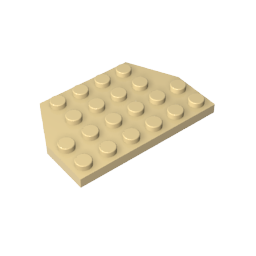 Gobricks,Wedge Plate 4 x 6 Cut Corners,32059