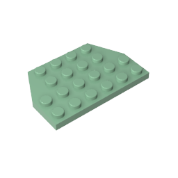 Gobricks,Wedge Plate 4 x 6 Cut Corners,32059