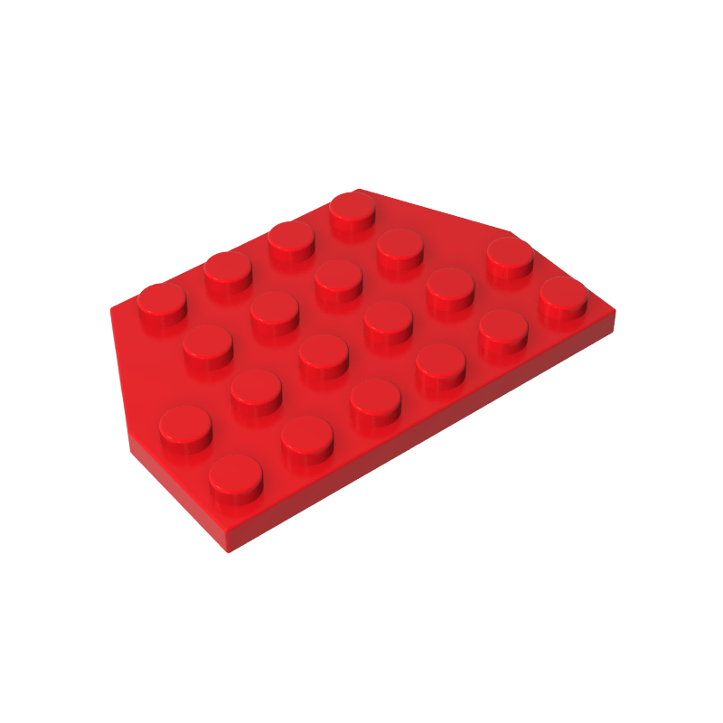 Gobricks,Wedge Plate 4 x 6 Cut Corners,32059