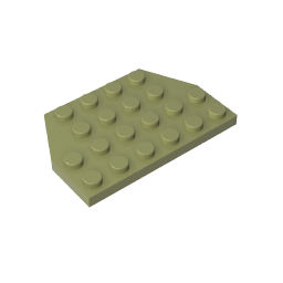 Gobricks,Wedge Plate 4 x 6 Cut Corners,32059