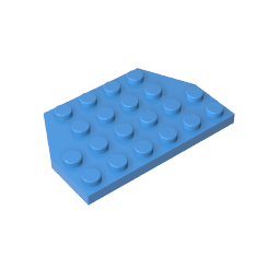 Gobricks,Wedge Plate 4 x 6 Cut Corners,32059