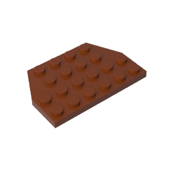 Gobricks,Wedge Plate 4 x 6 Cut Corners,32059