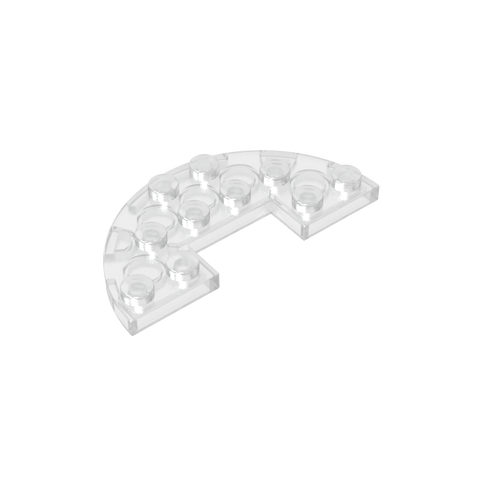 Gobricks,Plate Round Half 3 x 6 with 1 x 2 Cutout,18646